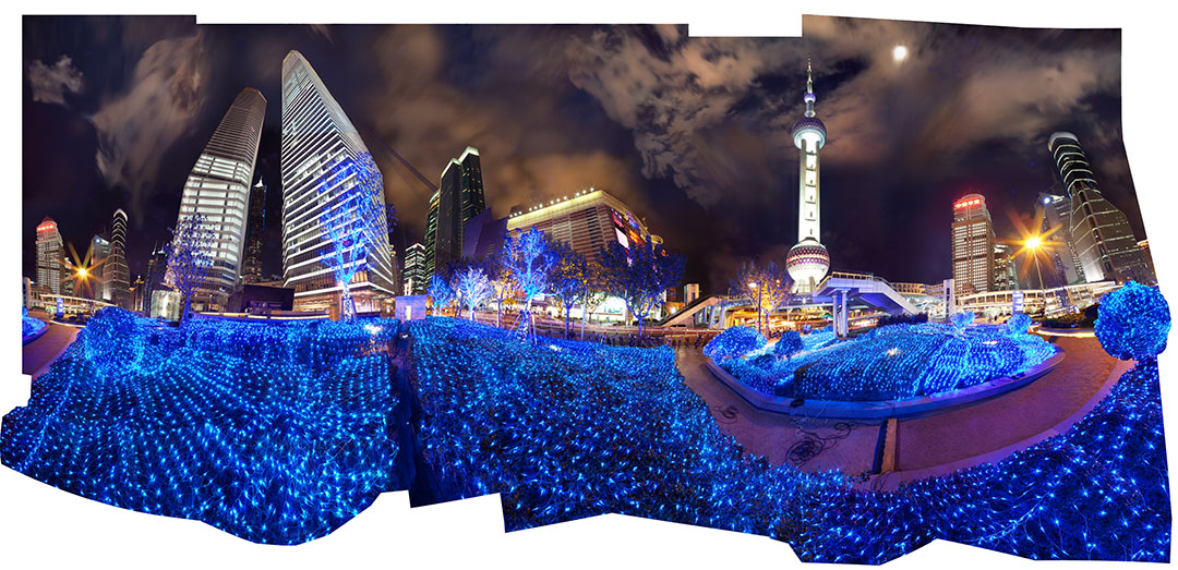 14-KIDD-MESDAG-The Oriental Pearl (Pudong) 2 51” x 108” Chromogenic Print on Aluminum Panel 2012